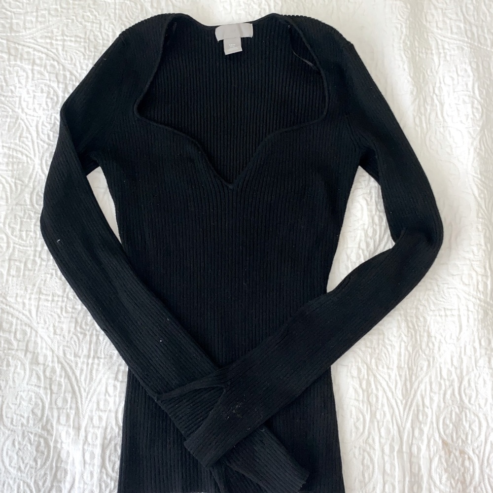 black ripped long sleeve